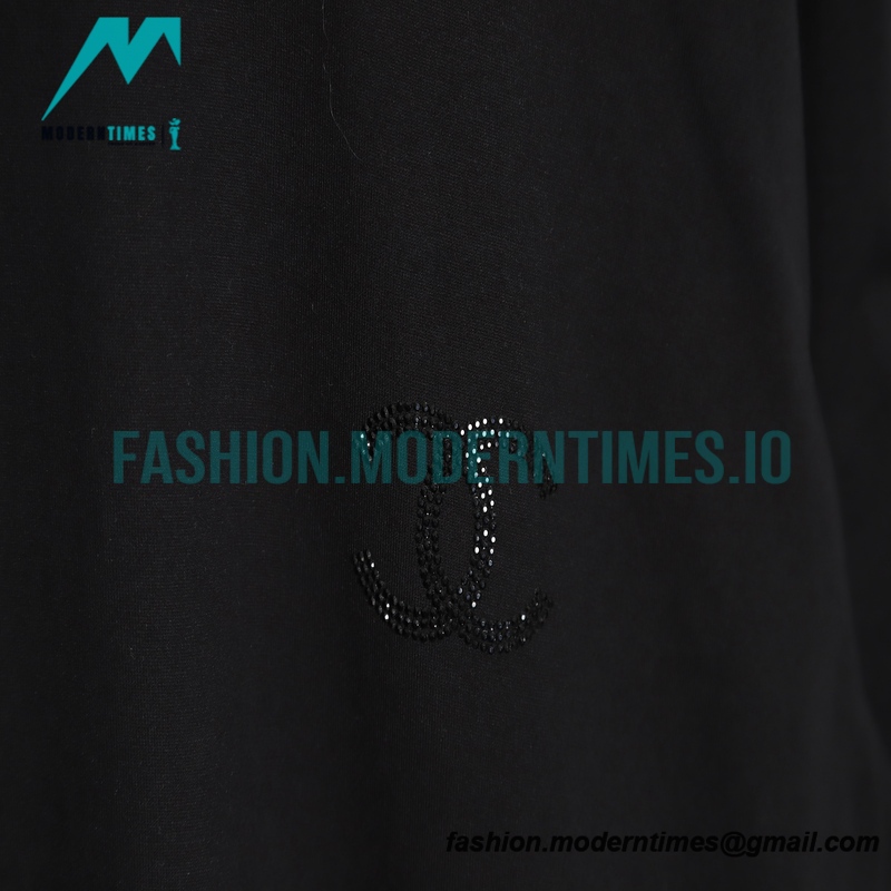 Chanel - 23ss Rhinestone Logo Short Sleeve