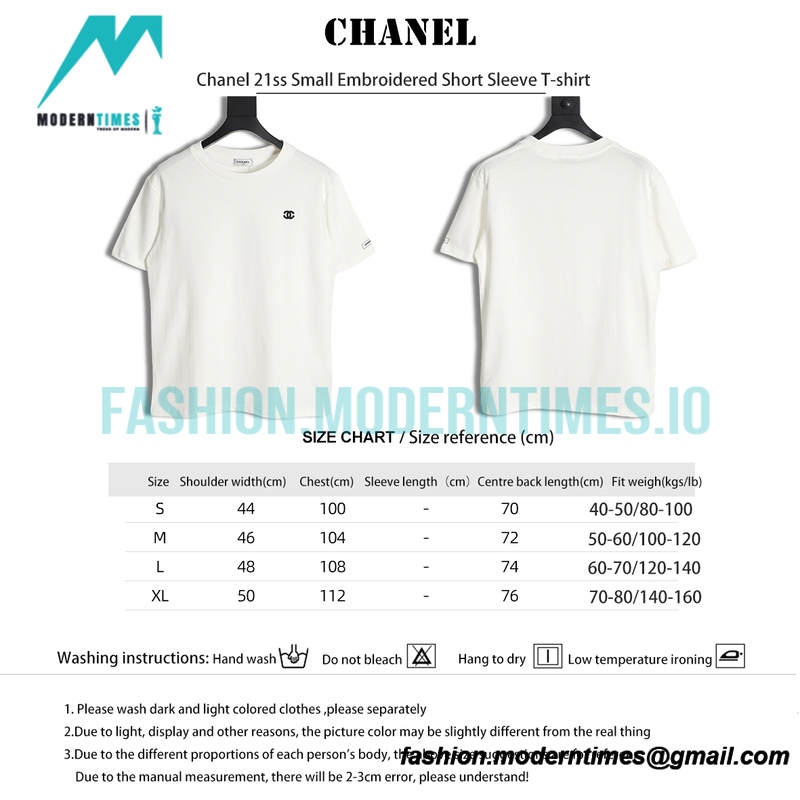 Chanel - 21ss Small Embroidered Short Sleeve T-shirt