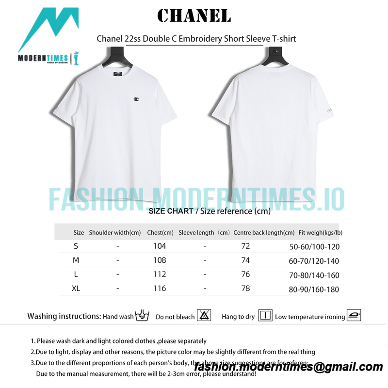 Chanel - 22ss Double C Embroidery Short Sleeve T-shirt