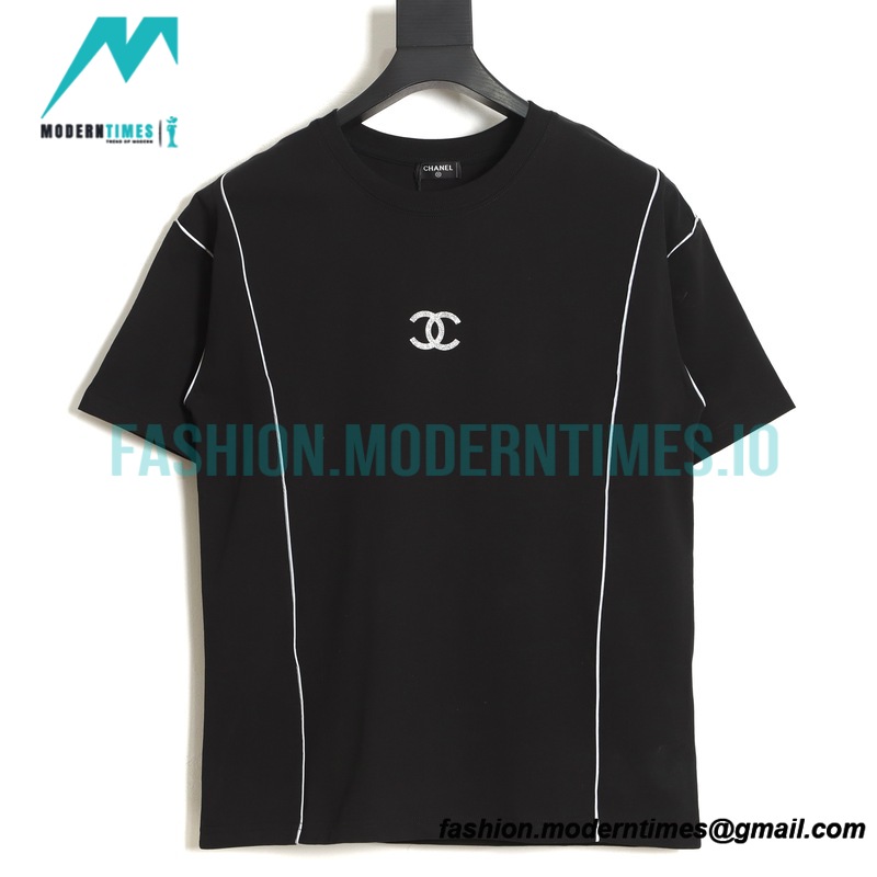 Chanel - 22ss Flash Diamond Reflective Strip Short Sleeve