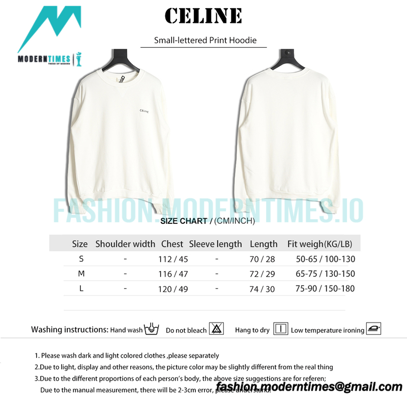 Celine -Small-lettered Print Hoodie