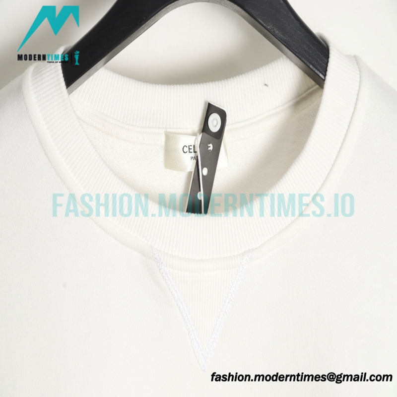 Celine -Small-lettered Print Hoodie