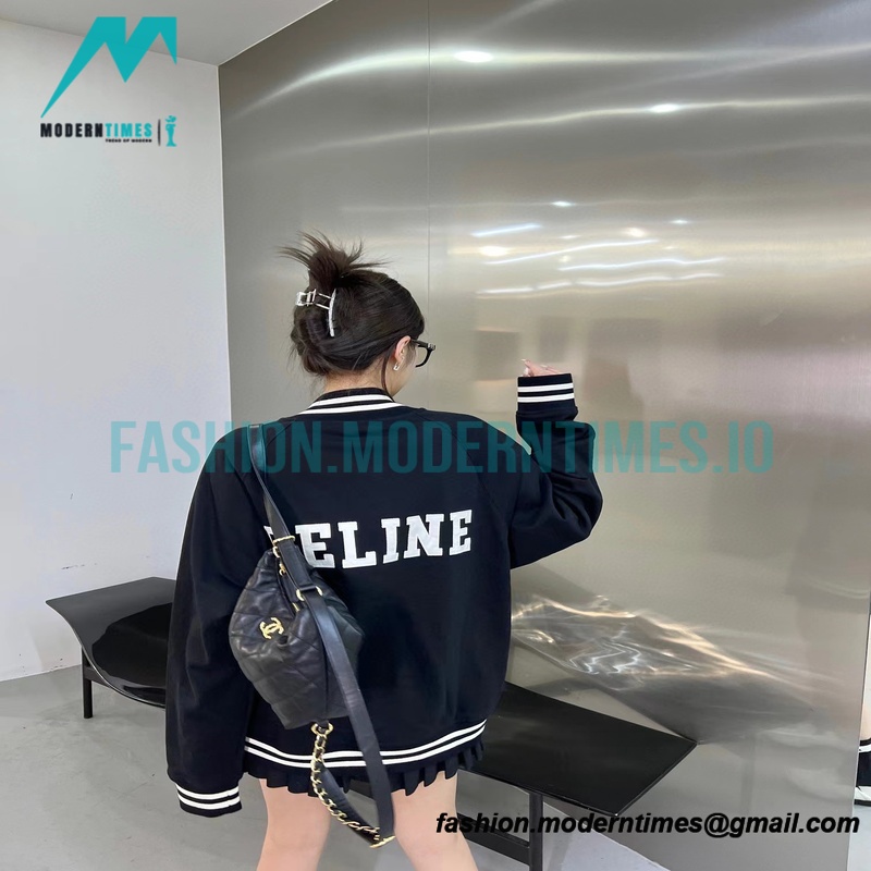 Celine - 22FW Towel Embroidered Words Baseball Uniform