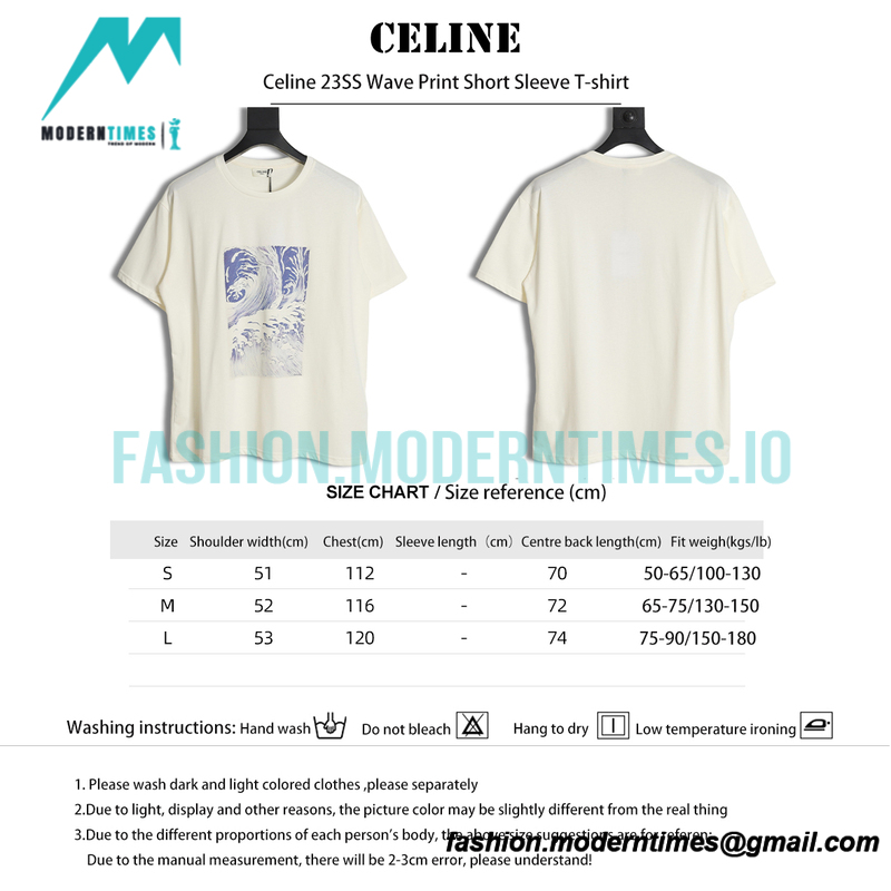 Celine - 23SS Oil Coconut Print Short Sleeve T-shirt