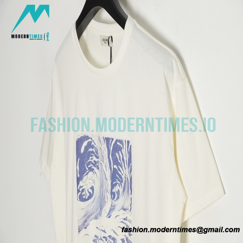 Celine - 23SS Oil Coconut Print Short Sleeve T-shirt