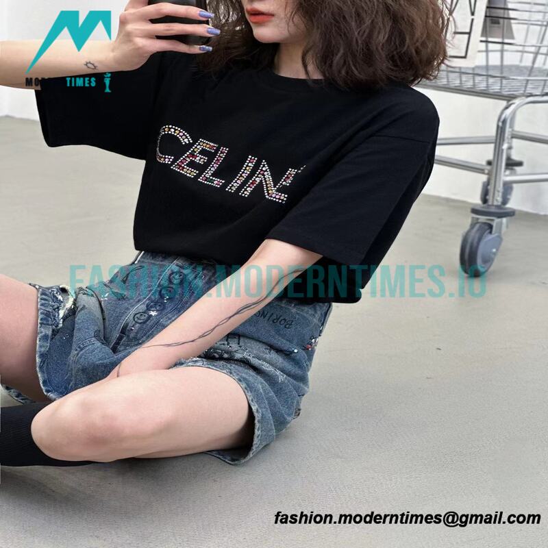 Celine - 23SS Color Diamond Monogram Short Sleeve T-shirt