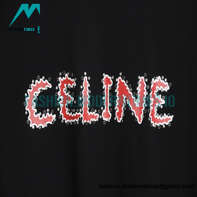 Celine - 22SS Flame Letter Short Sleeve T-shirt