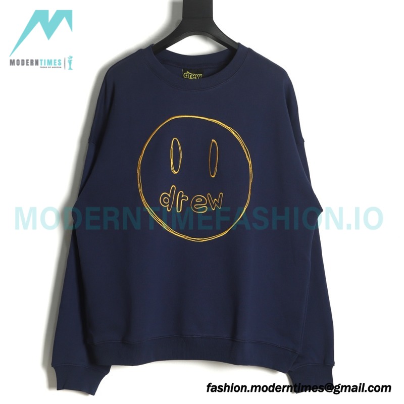 Drew House - Gold Embroidered Smiley Face Crew-neck Hoodie 