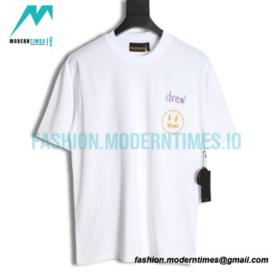 Drew House - Smiley Face Embroidered Short-sleeved T-shirt