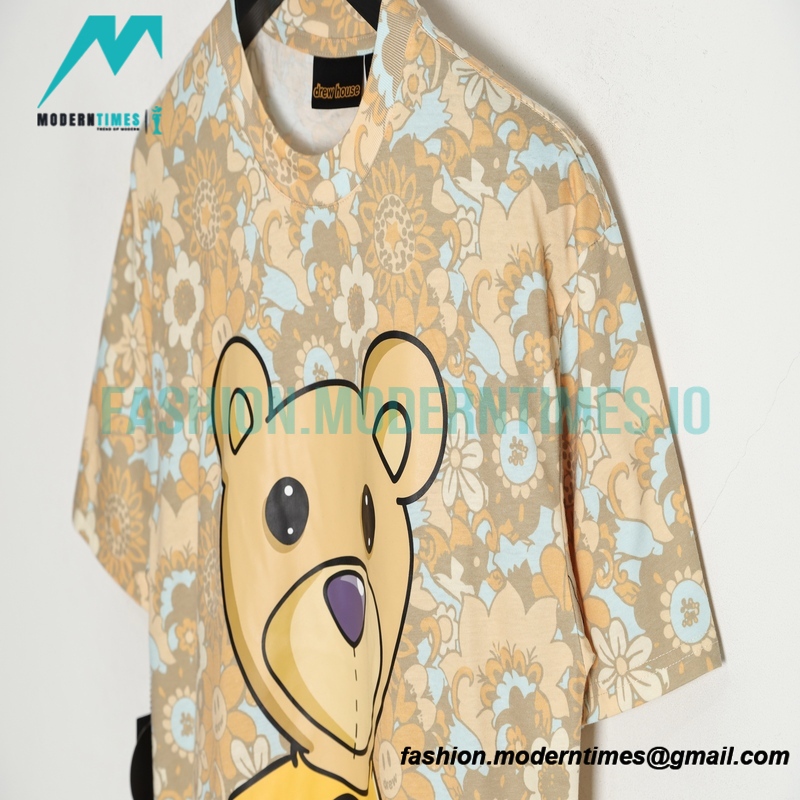  Drew House - Smiley Face Floral Bear Print Round Neck Short Sleeve