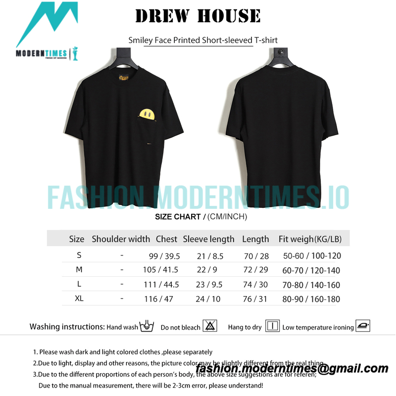 Drew House - Smiley Face Printed Short-sleeved T-shirt