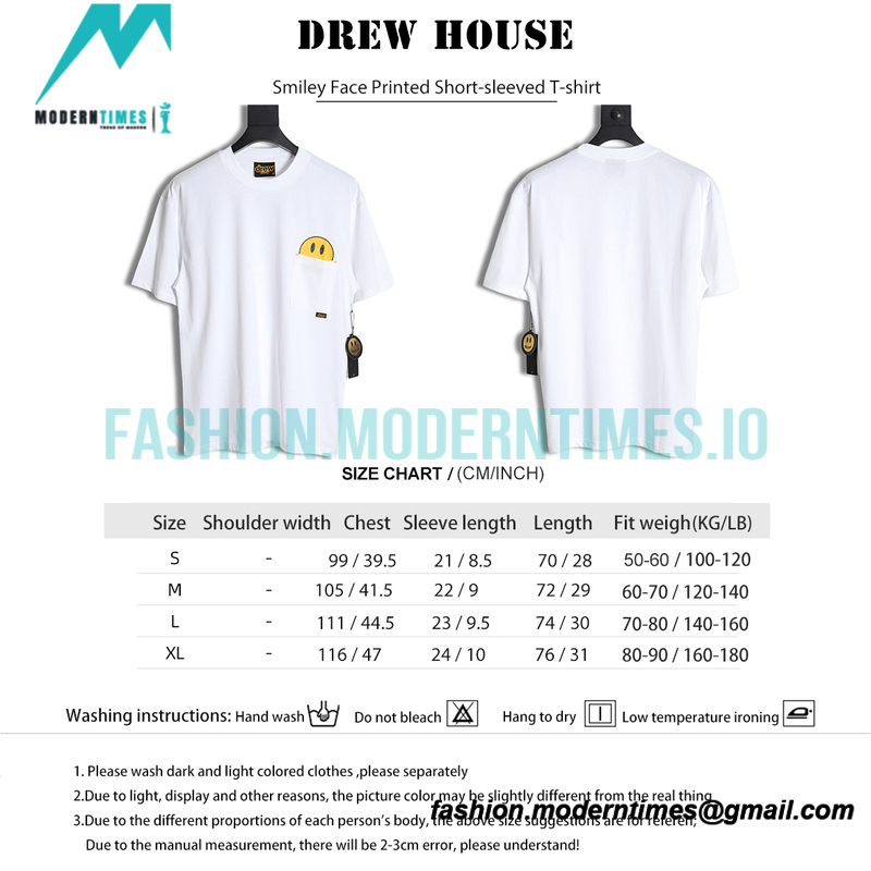 Drew House - Smiley Face Printed Short-sleeved T-shirt