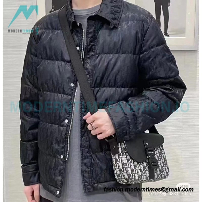 Dior - 20FW Full Print Dark Print Presbyte Lapel Down Jacket