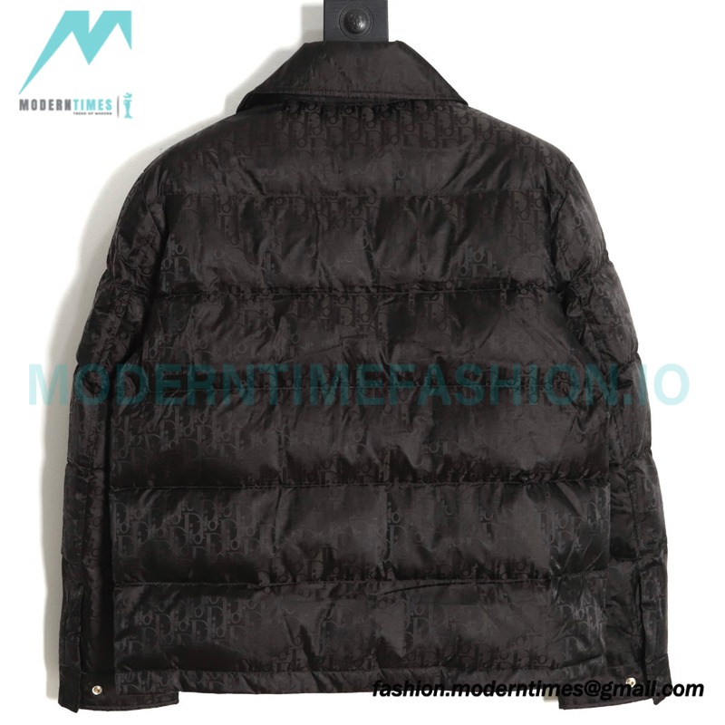 Dior - 20FW Full Print Dark Print Presbyte Lapel Down Jacket