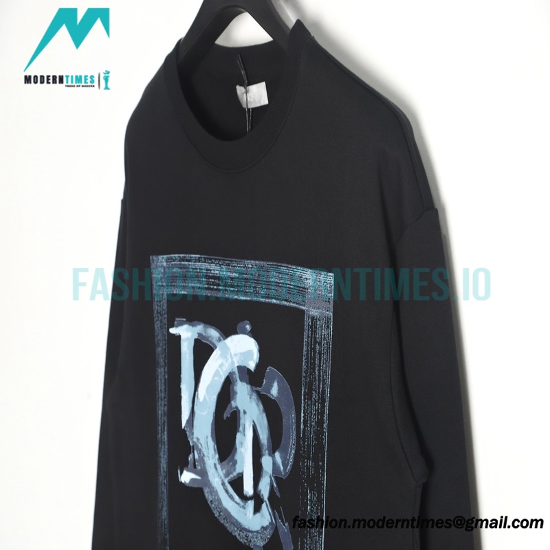 Dior - 23ss Ink Painting Cotton Round Neck Hoodie