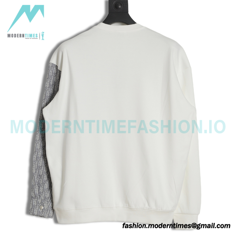 Dior - CD Embroidered Patchwork Crew-neck Hoodie