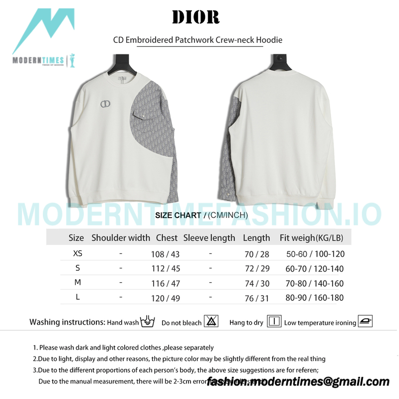 Dior - CD Embroidered Patchwork Crew-neck Hoodie