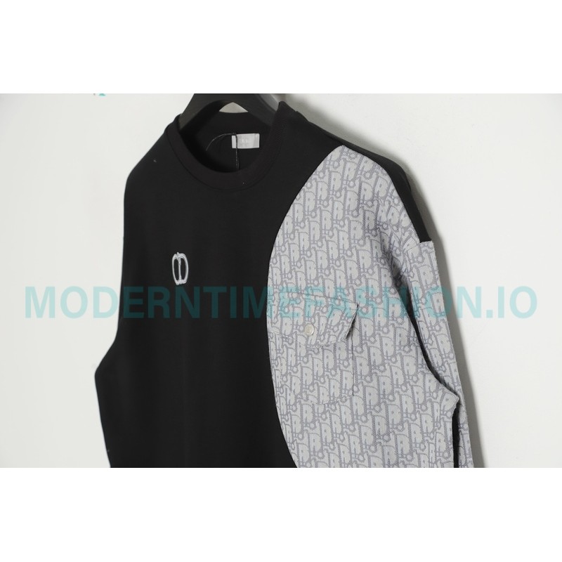 Dior - CD Embroidered Patchwork Crew-neck Hoodie