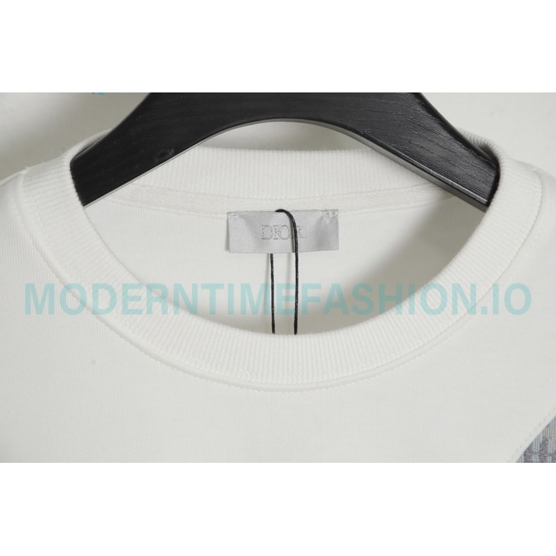 Dior - CD Embroidered Patchwork Crew-neck Hoodie