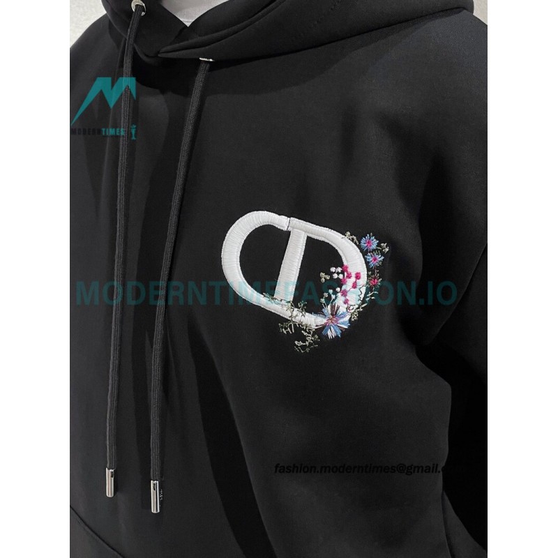 Dior - 23FW CD Floral Embroidery Air Cotton Hoodie