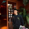 Dior - Splash Ink Embroidery Logo Round Neck Hoodie