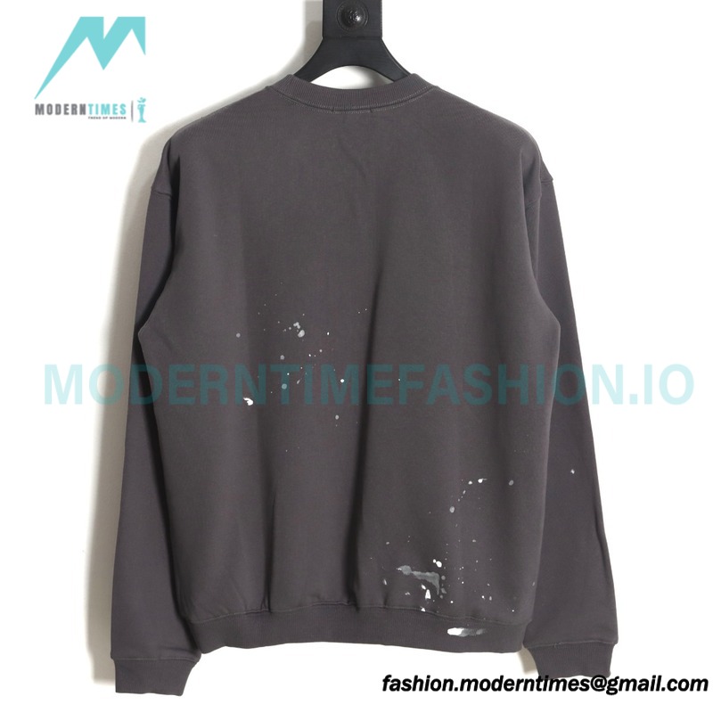 Dior - Splash Ink Embroidery Logo Round Neck Hoodie
