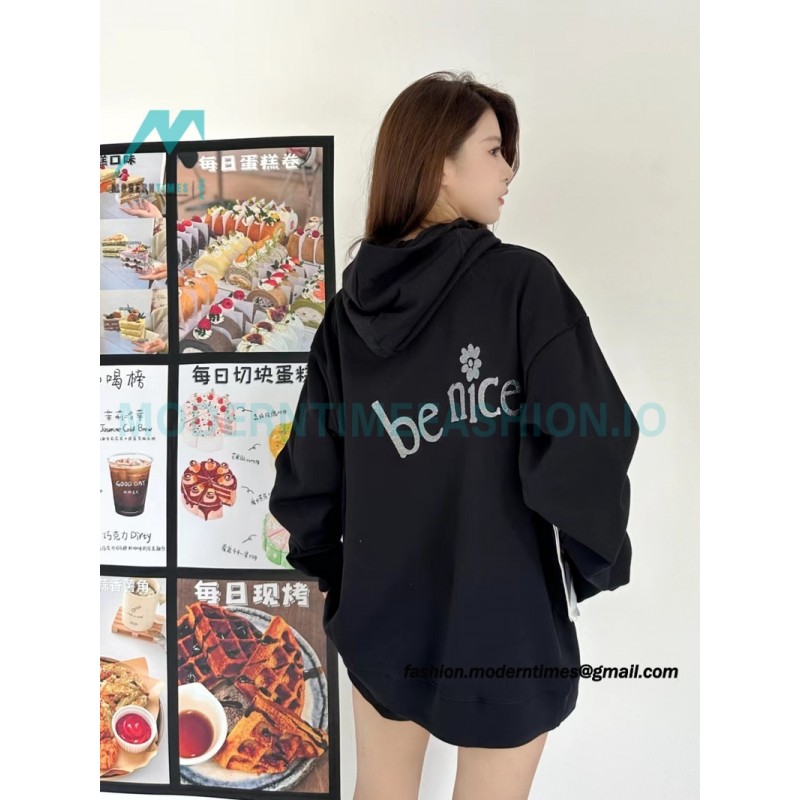 Dior - Erl Embroidered Floral Letter Cotton Hoodie
