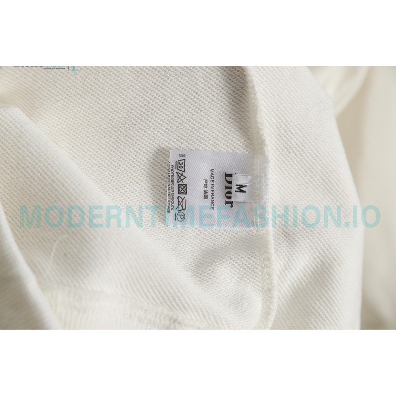 Dior - CD Floral Letter Logo Three-dimensional Embroidery Round Neck Hoodie