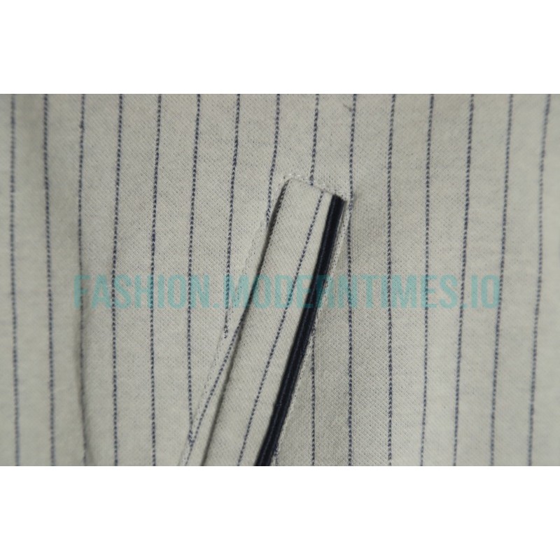 Dior - Vertical Strip Front And Back Embroidered Baseball Jacket 