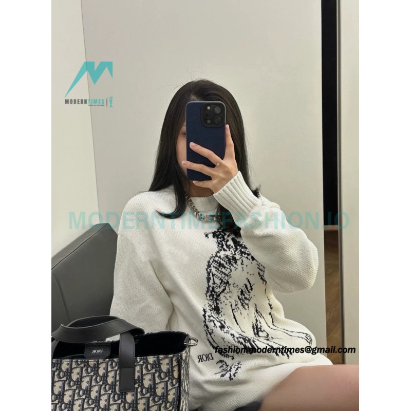 Dior - 23FW Sketch Puppy Crewneck Sweater