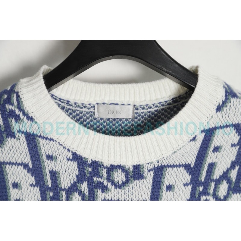 Dior - 23ss Full Print Presbytery Knit Sweater