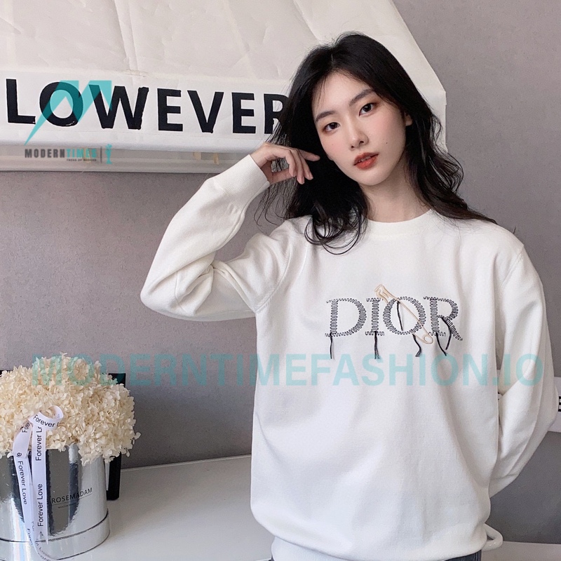 Dior - 23FW Embroidered Pin Fringe Knitted Sweater