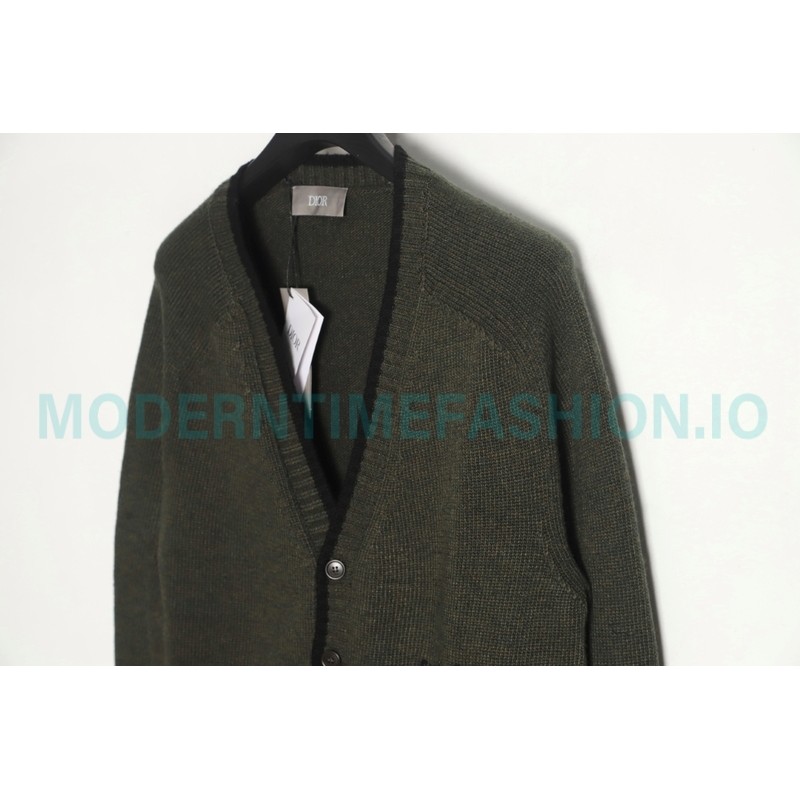 Dior - 23 New Arc Letter Embroidered Sweater Cardigan