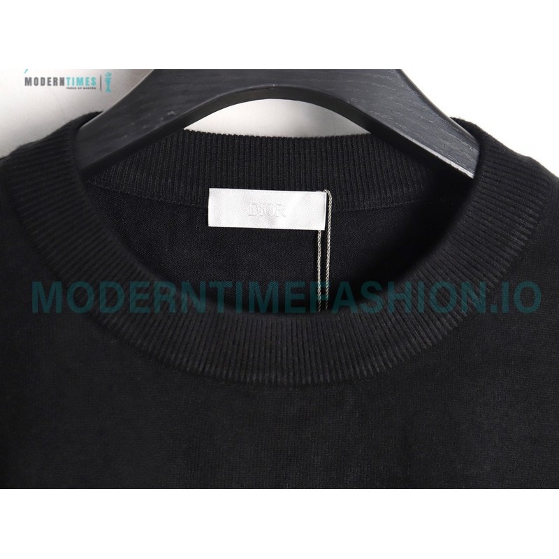 Dior - 23Fw Embroidered Signature Letter Knit Sweater