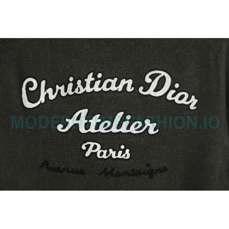 Dior - 23Fw Embroidered Signature Letter Knit Sweater