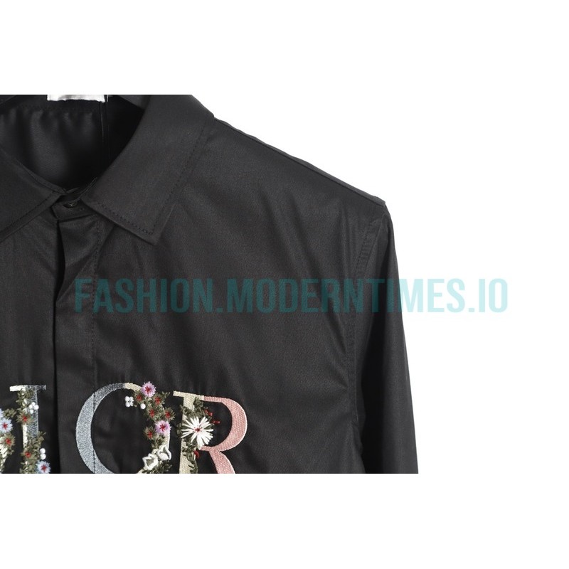 Dior - Gradient Floral Embroidery Shirt With Long Sleeves
