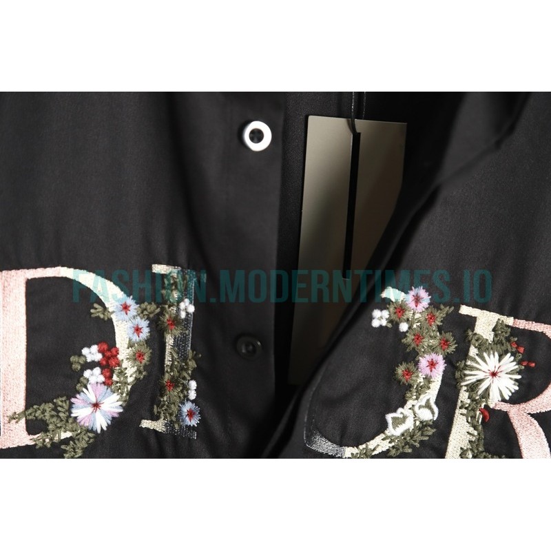 Dior - Gradient Floral Embroidery Shirt With Long Sleeves