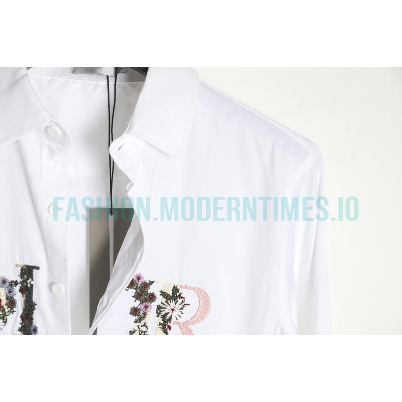 Dior - Gradient Floral Embroidery Shirt With Long Sleeves