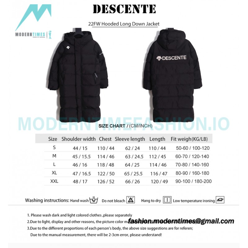 Descente - 22FW Hooded Long Down Jacket