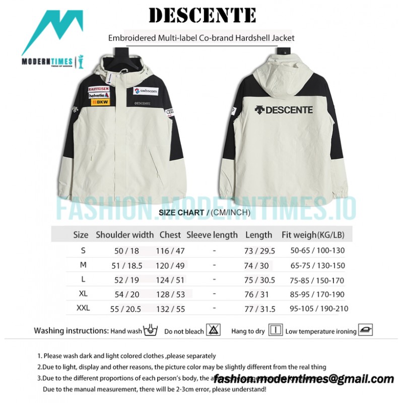 Descente - Embroidered Multi-label Co-brand Hardshell Jacket
