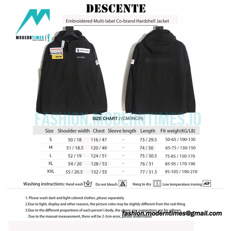 Descente - Embroidered Multi-label Co-brand Hardshell Jacket