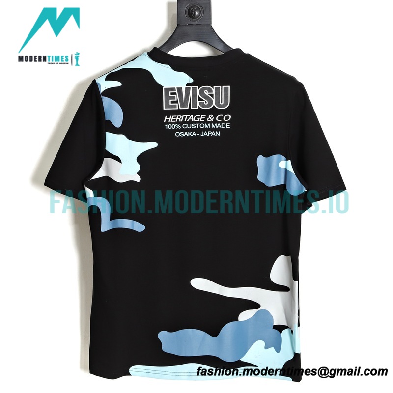 Evisu - 23ss Buddha Head Full Of Short Sleeve T-shirt