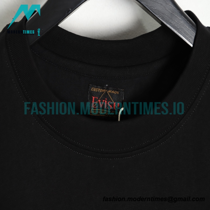 Evisu - 23ss Buddha Head Embroidered Sleeve T-shirt