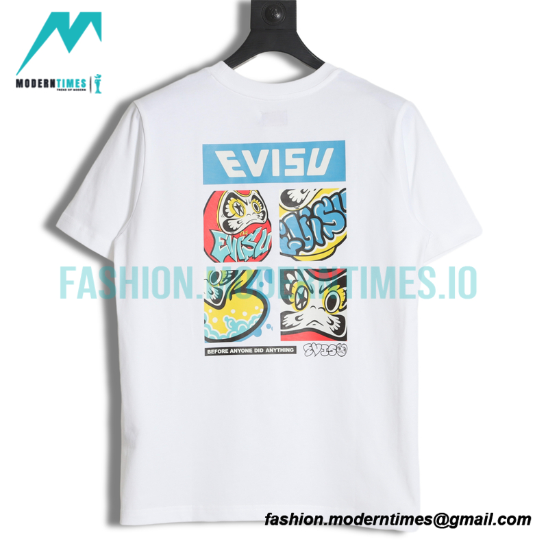 Evisu - 22ss Graffiti Dharma Four Grid Print T-shirt