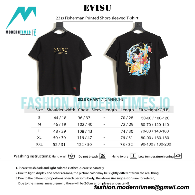 Evisu - 23ss Fisherman Printed Short-sleeved T-shirt