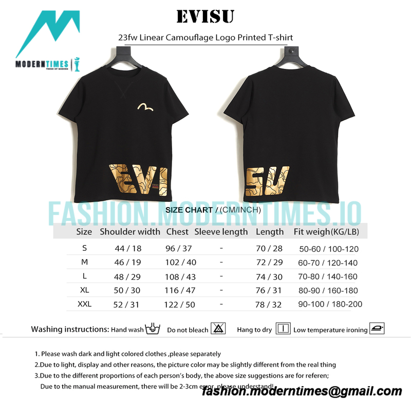 Evisu - 23fw Linear Camouflage Logo Printed T-shirt