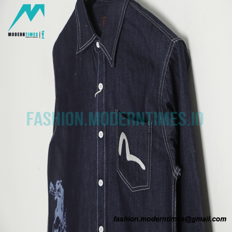 Evisu - 23ss Landscape Drawing Long-sleeved Shirt