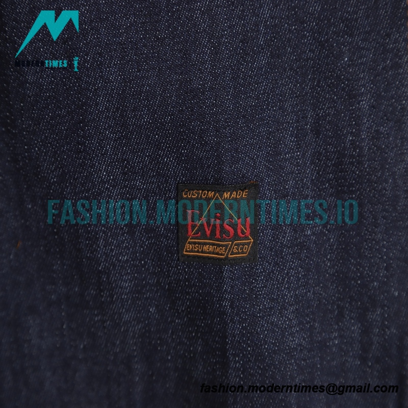 Evisu - 23fw Neptune Embroidered Big M Print Long Sleeve Shirt