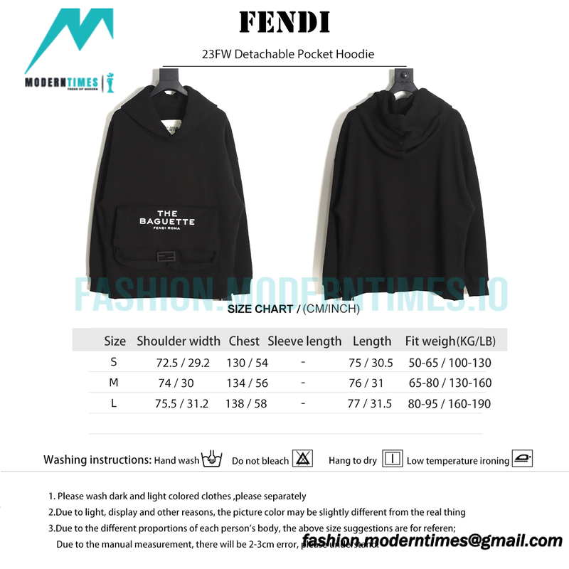 Fendi - 23FW Detachable Pocket Hoodie