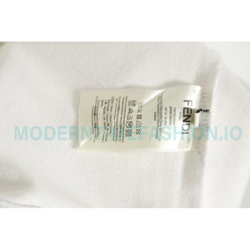 Fendi - Double F Embroidered Logo Round Neck Hoodie
